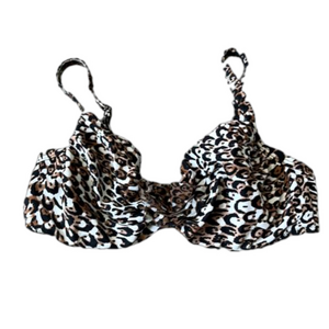 PROFILE BY GOTTEX Leopard Print Bikini Top, Bra Style with Underwire 32D